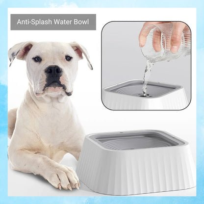 Anti Splash water bowl for dogs white color