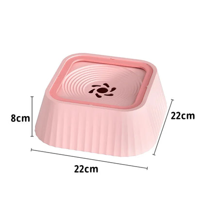 Anti Splash water bowl for dogs pink color